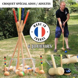 Location jeu de bois Lyon - Jeu du croquet en bois- Jeu de quille et boule