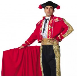 location-deguisement-torero-toreador-lyon-arene-corida-toro-animation-espagnole-espagne-fiesta-bodega-rouge-noir-dore-or
