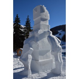 Sculpteur sur neige