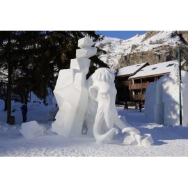 Sculpteur sur neige