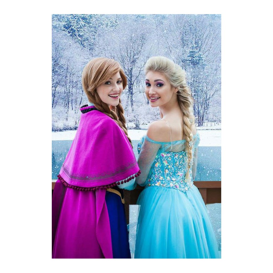 Costume Disney La Reine des neiges Anna, femmes, robe de reine d