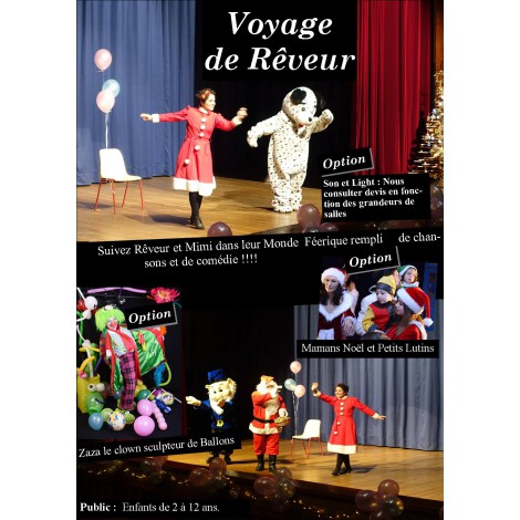 spectacle-pour-arbre-de-noel-lyon-voyage-reveur-chanteuse-mascotte-peluche-theme-noel
