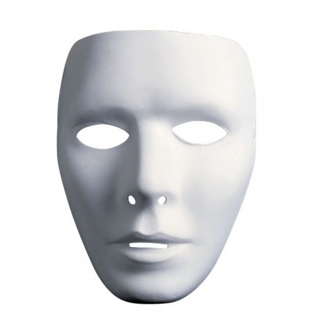 location-masque-blanc-adulte-anonyme-intrigant-mystérieux-sans expression-halloween-déguisement-lyon