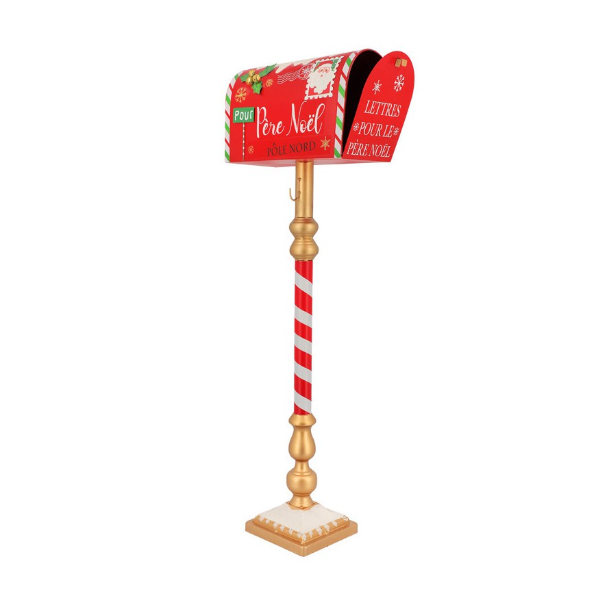 Boîte Aux Lettres De Noël En Résine - Décoration Village De Noël - Pour écrire Au Père Noël - Statuette Animale