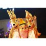 Animation-de-rue-sur-le-thème de Noël- spectacle-animation-de-rue-lyon-noel-mascottes-rennes-et-lutin