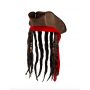 Chapeau de Pirate avec perruque dreadlocks adultes