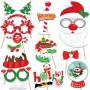 location, Pièces Accessoires Photobooth Noël - Cadre, Props, Père Noël, Renne, Bonhomme de Neige, Lunettes - Pour Décoration Lyo