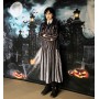 animation-photo-halloween-avec sosie Mercredi Addams - Animation Halloween Lyon originale