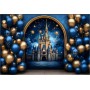 location-toile-de-fond-decoration-château étoiles féerie pour conte de Roi et Reine, princes et princesses - magie ballons