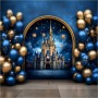 location-toile-de-fond-decoration-château étoiles féerie pour conte de Roi et Reine, princes et princesses - magie ballons