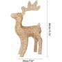 Cerf doré en fer avec LED