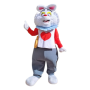 Mascotte lapin blanc d'Alice au pays des Merveilles