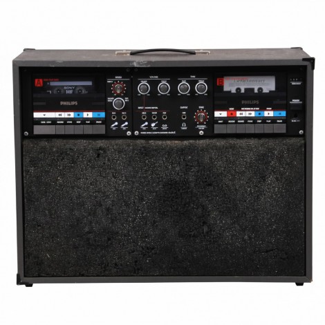 location-sono-portable-Philips-D-6650-Studio-double-tape-cassette-lyon-decoration-retro-annee-80-annee-70-annee-90-Sono-Portable
