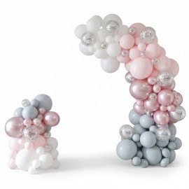 Réalisation d'Arche de ballons Demi-ronde organique sur Lyon - Décoration ballons