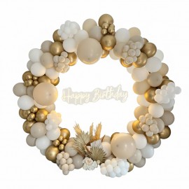 Réalisation d'arche de ballons organique ronde - Décoration Ballons du Lyon