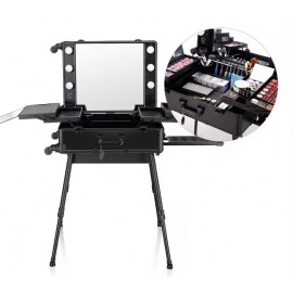location table maquillage Lyon - Valise maquillage avec lumière - Poste maquillage - Studio maquillage - Make Up - Coiffeuse
