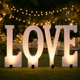 Location grande Lettre Blanches XXL en polystyrène LOVE Lyon pour mariage et anniversaire décoration