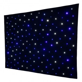 Location rideau noir Led à Lyon - Décor galaxie - Fond noir avec LED