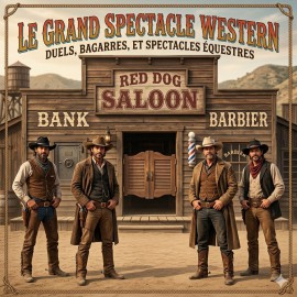 spectacle-western-cow-boy-indien-show-bagarre-duel-chevaux-barbier-saloon-bank