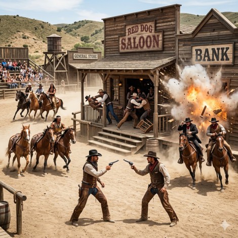 Spectacle Western - Show western - Spectacle avec des indiens et Cow-Boy