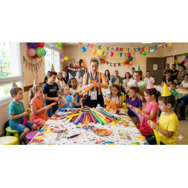 Animateur déguisé en clown pour anniversaire d'enfants à Lyon