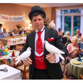 Spectacle pour Ehpad à Lyon avec des Oiseaux - Animation originale pour ACPPA - Maison de retraite