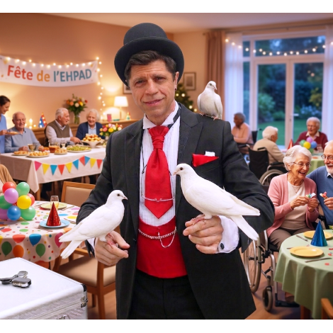 Spectacle pour Ehpad à Lyon avec des Oiseaux - Animation originale pour ACPPA - Maison de retraite