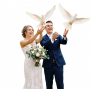 lâché de colombes à lyon - Oiseaux blanc pour mariage