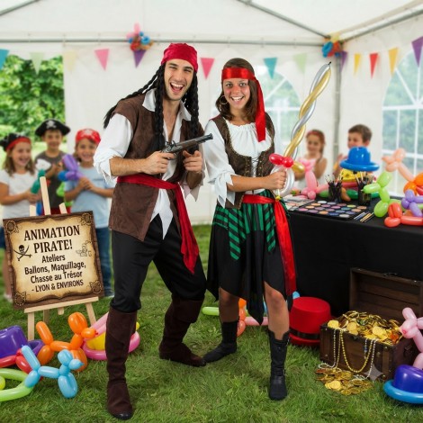Animation-thème-Pirate-Lyon-Anniversaire-fêtes enfants-sculpture-de-ballons-Fête-pirate-enfants-Lyon-Activités-et-jeux-pirate
