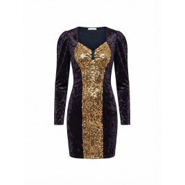 location-robe-moulante-courte-noir-velours-et-pallettes-or-dorees-pour-femme-lyon