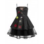 location-robe-courte-noir-lamé-brillant-avec-volant-tulle-noir-style-fun-lyon