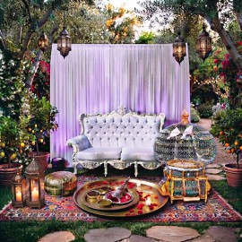 Location coin henné - réalisation décoration oriental pour mariage à Lyon