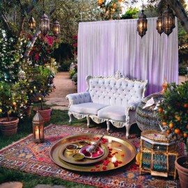 Location coin henné - réalisation décoration oriental pour mariage à Lyon