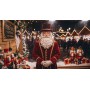 Automate Père Noël - Artiste mime et automate déguisé en Père Noêl