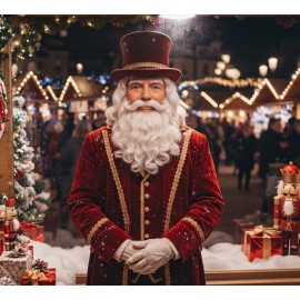 Automate Père Noël - Artiste mime et automate déguisé en Père Noêl