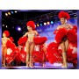 Danseuses CABARET Lyon - Hôtesse d'accueil habillé sur le thème Cabaret Hôtesse d'accueil déguisées avec costumes à plumes