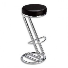 Location Tabouret de Bar Lyon Noir et Argent en forme de Z
