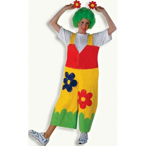 Location salopette Clown pas cher Lyon - Costume thème cirque - Coloré avec fleurs