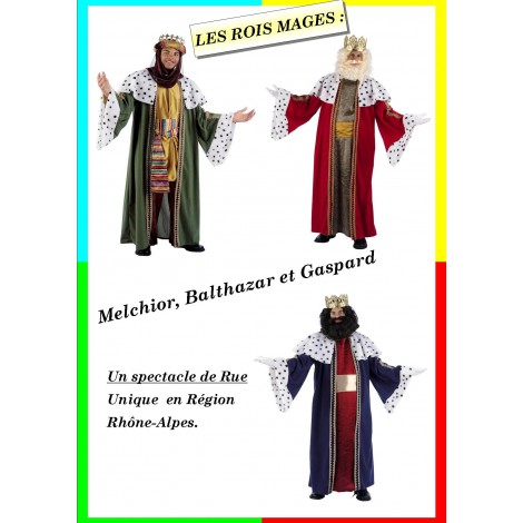 Spectacle les Rois Mages - Animation de rue sur thème Rois mages avec Melchior, Baltazar, Gaspard