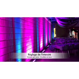 Location Barre Led pour habillage et décoration événementiel de lumière et de mur - Rampe LED - Spots LED Lyon