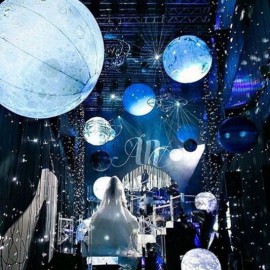 Location planète géante - Sphère à gonfler décoration galaxie - Ballons sphérique à gonfler - decoration-shere-planete-univers-