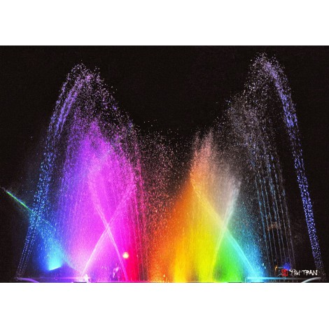 Fontaine aquatique Lyon - Spectacle son lumière avec eau Lyon Animation jet d'eau - Spectacle aquatique - Fontaines eau dansante