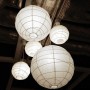 Lanternes chinoises à fixer au plafond