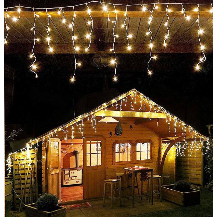 Guirlande Lumineuse Feuilles D'automne LED - 30 LED / 3m, Blanc Chaud, Piles, Pour Décoration Halloween Noël
