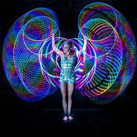 Hul Hoop ou Houla Hop - Spectacle et artiste de Hula Hop - Hula Hoop LED - Show lumière LED