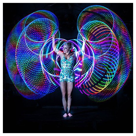 Hul Hoop ou Houla Hop - Spectacle et artiste de Hula Hop - Hula Hoop LED - Show lumière LED