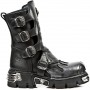 Location Chaussures New Rock Newrock 591-s2 Silver Flamme en métal Cuir Lyon