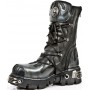 Location Chaussures New Rock Newrock 591-s2 Silver Flamme en métal Cuir Lyon