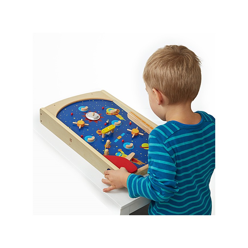 Mini Flipper de table en bois - Pinball Space à Lyon - Jeux Enfants