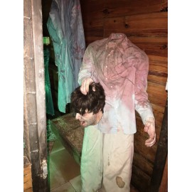 Zombie qui tient sa tête décapitée dans sa main - Décoration Gore - Déco Halloween